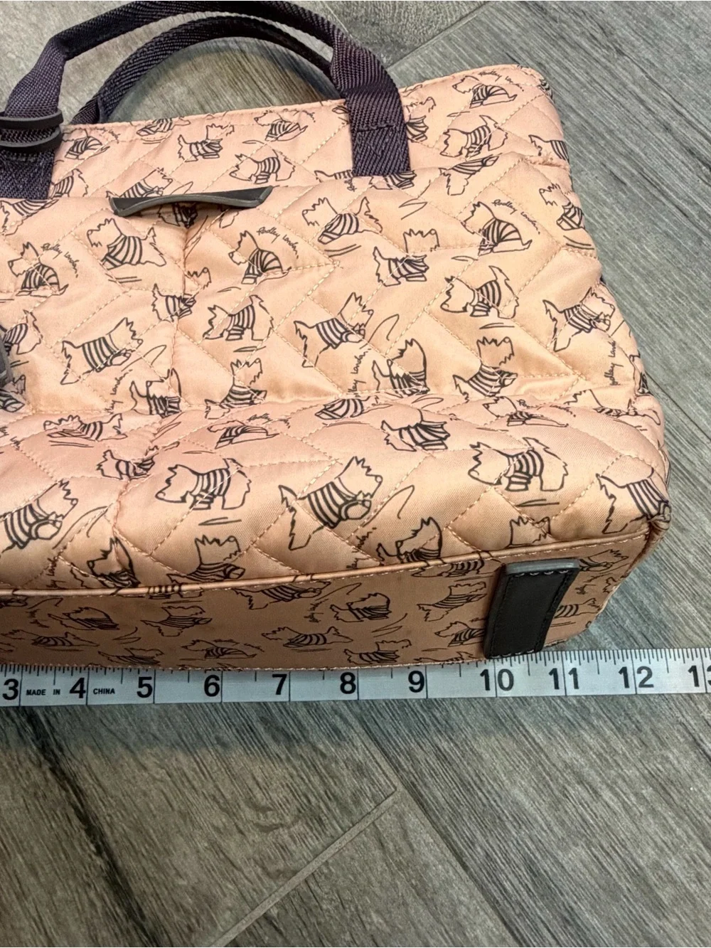 Radley London Designer Purse, Handbag, Pink Signature Dog Quilted Pattern